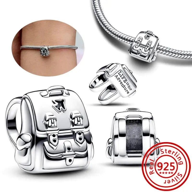 ✨ 925 Silver Friendship Charms – 🦥 Sloth, 🐸 Frog & ❤️ Double Heart | Pandora-Style Bracelet Compatible
