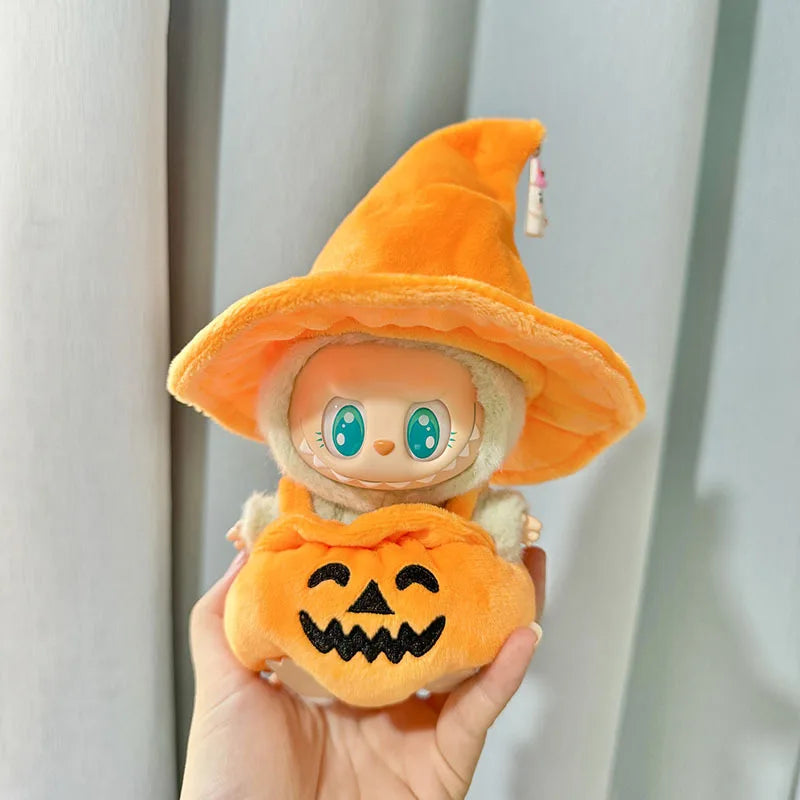 Labubu 17cm Kawaii Plush Doll Outfit – Kpop EXO Pumpkin Set Accessories