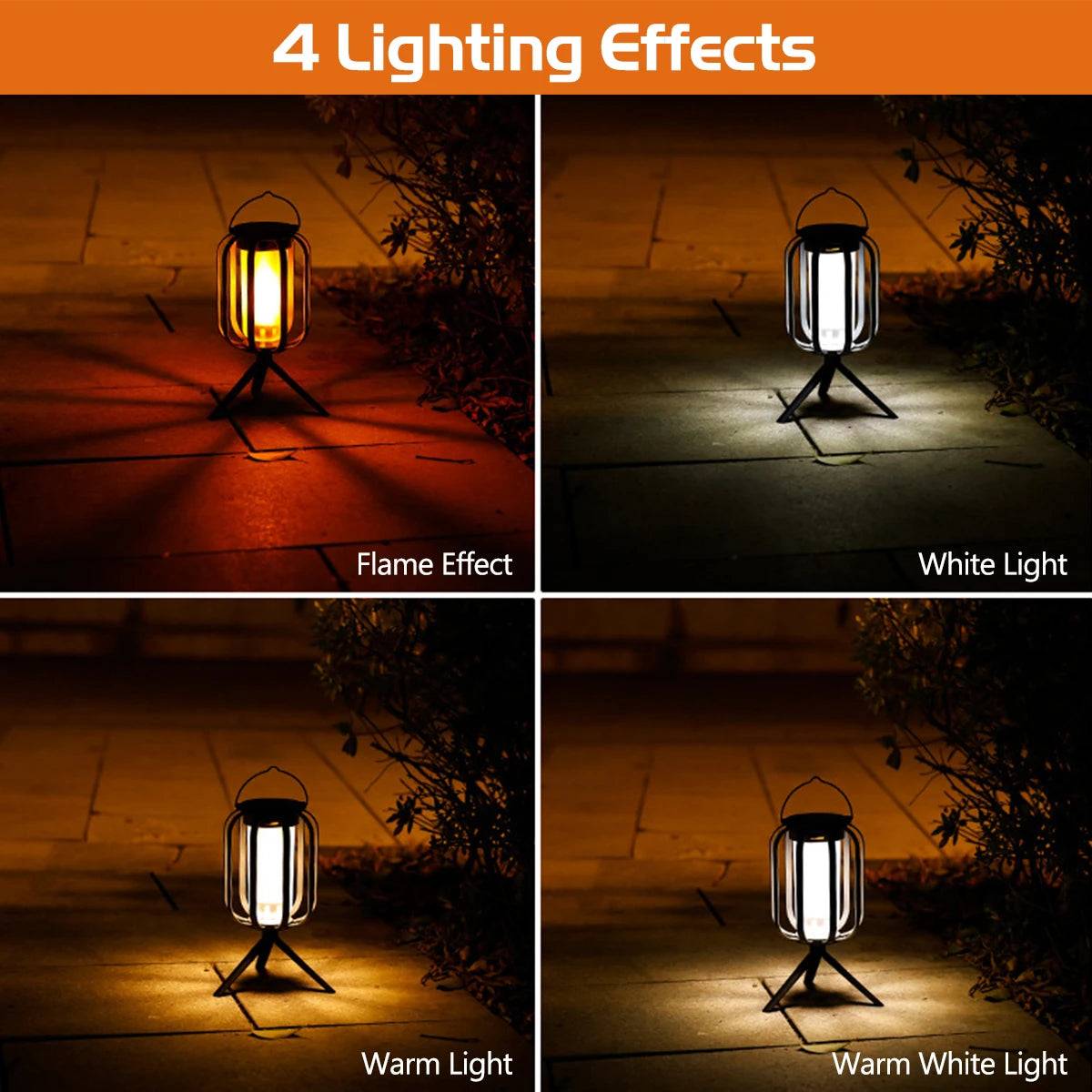🔥 Flickering Firelight Lantern ✨🌧️ Wireless & Weatherproof Magic for Outdoors! 🌲🏕️