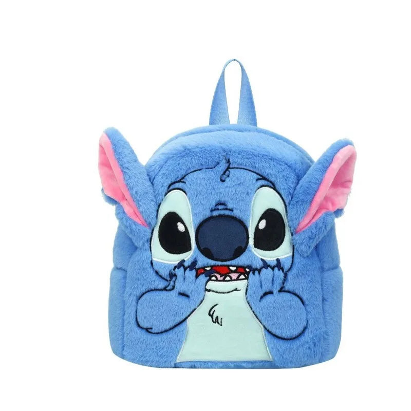 Disney New Stitch Plush Backpack – 3D Cartoon Mini Backpack for Women & Kids, Large Capacity