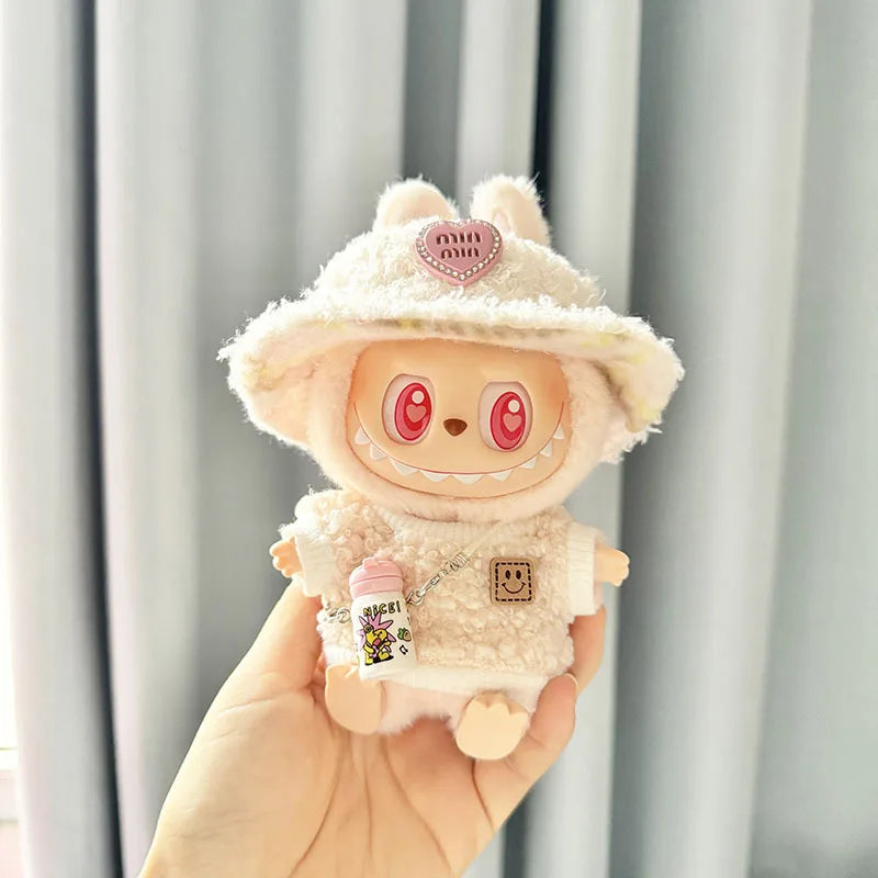 Labubu 17cm Kawaii Plush Doll Outfit – Kpop EXO Pumpkin Set Accessories