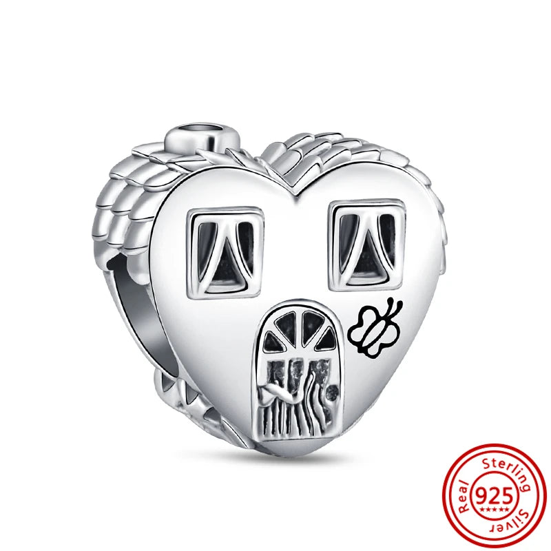 ✨ 925 Silver Friendship Charms – 🦥 Sloth, 🐸 Frog & ❤️ Double Heart | Pandora-Style Bracelet Compatible