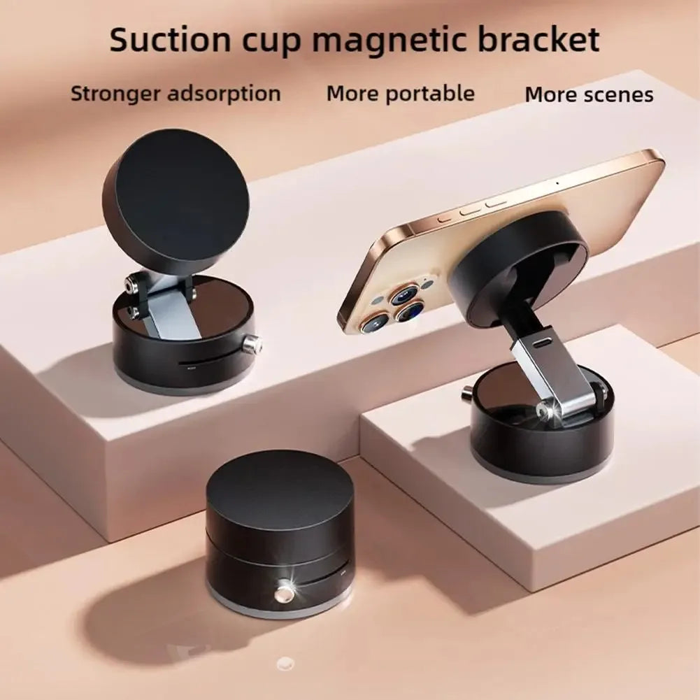 Stick & Fold Portable Vacuum Magnetic Phone Holder – Hands-Free, Ultra-Strong, Adjustable