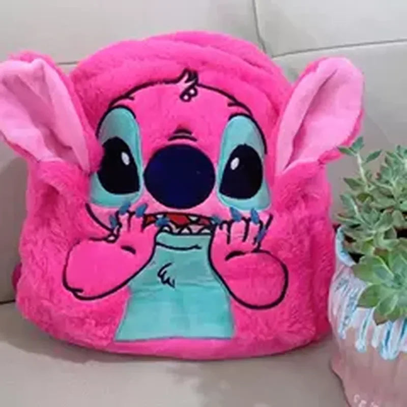 Disney New Stitch Plush Backpack – 3D Cartoon Mini Backpack for Women & Kids, Large Capacity