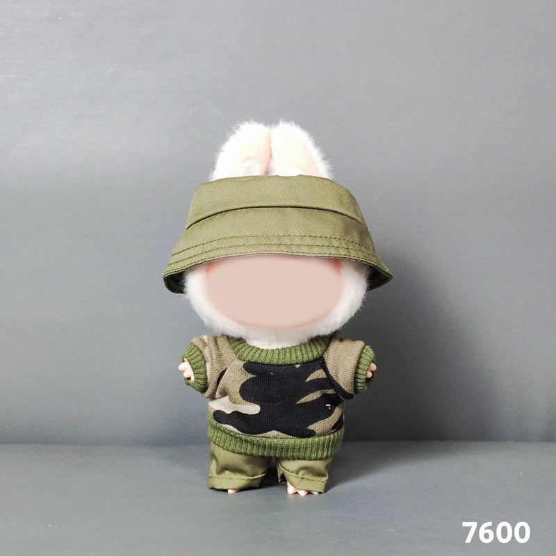 Labubu 17cm Fashion Hoodie – Cute Doll Clothes & Accessories
