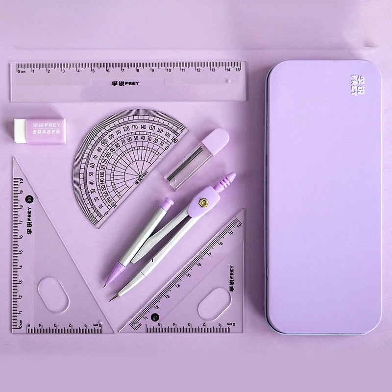 🎓 Multi-function Geometric Drawing Ruler – Transparent