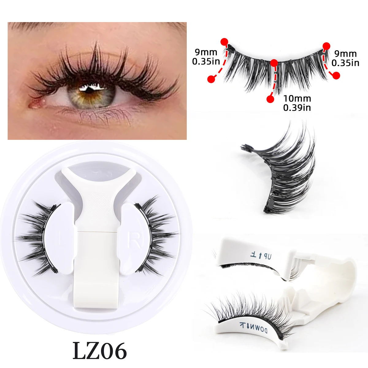 Handmade Fluffy Faux Mink Magnetic Eyelashes & Tweezer Set – Reusable Natural False Lashes