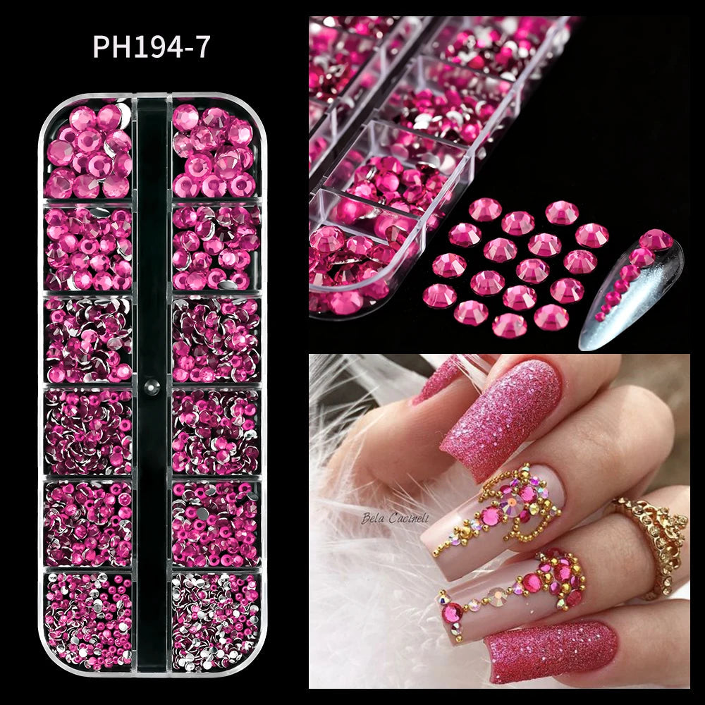 🌊✨ 12Grids Ocean Gold Nail Art Charms | Shell, Seahorse, Starfish & Pearl Gems 🐚🦄 Shop1103833347 Store