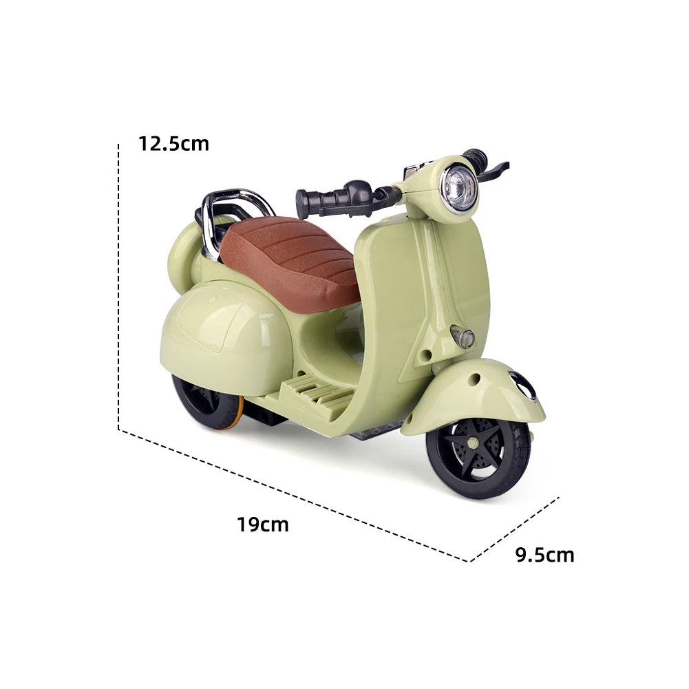 Mini Rotating Simulation Motorcycle Toy for LABUBU Dolls – Fun Stunt Moto for Kids, Birthday Gift