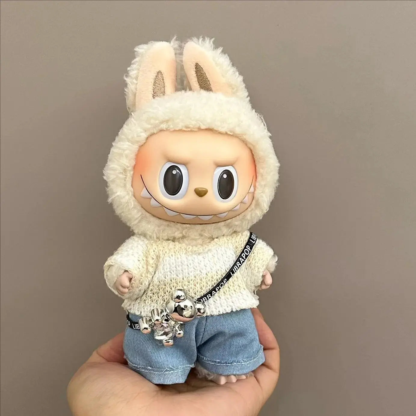 Labubu Velcro Dress Set – Cute Casual Skirt Outfit for 17cm Dolls