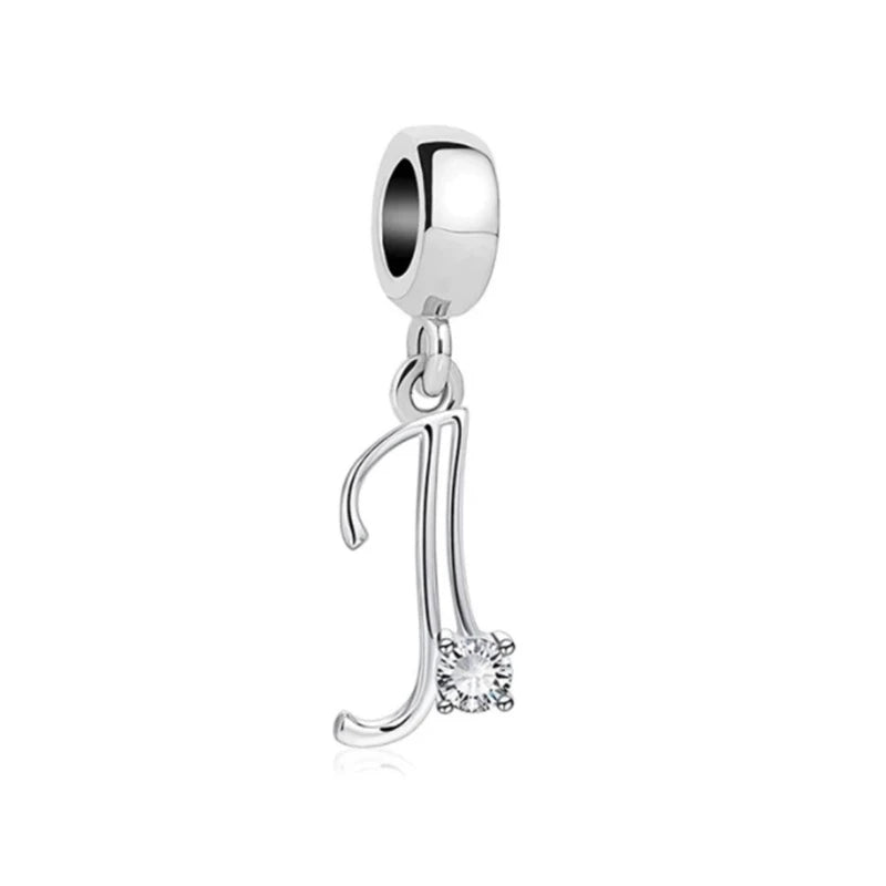 ✨ 925 Silver Alphabet Charms – 🔤 26 Letter Dangle Beads | Pandora-Style Bracelet Compatible