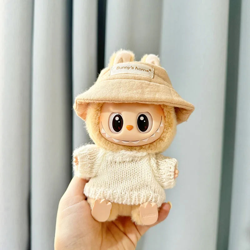 Labubu 17cm Kawaii Plush Doll Outfit – Kpop EXO Pumpkin Set Accessories