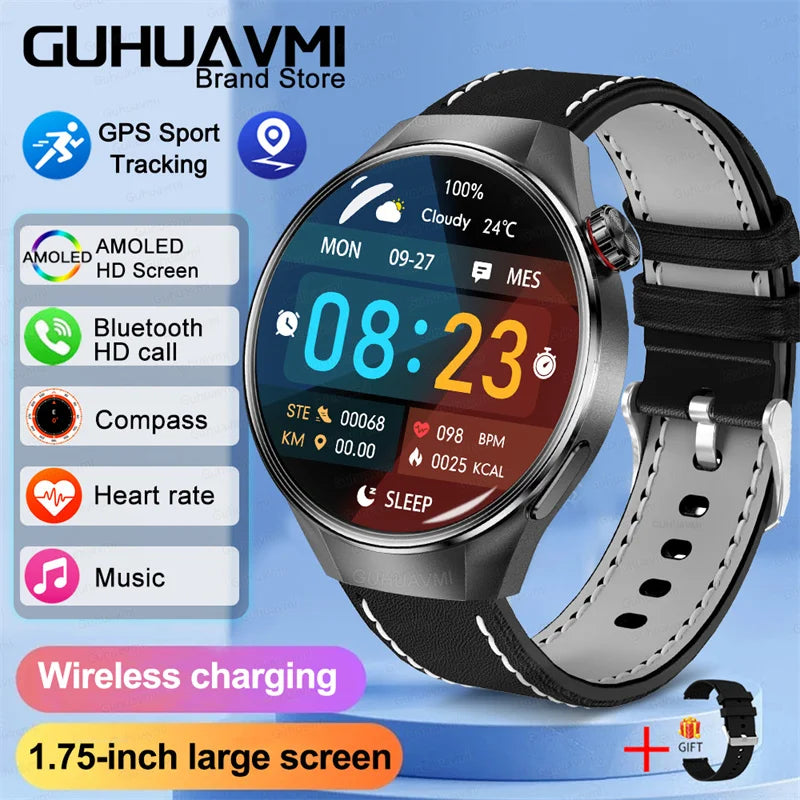 2025 New Huawei GT5 Pro Smart Watch for Men – HD AMOLED, GPS, Heart Rate & Bluetooth Call