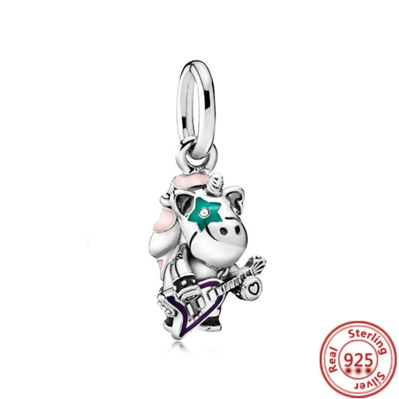 ✨ 925 Silver Winter Charms – ❄️ Snowflake, 🌸 Pansy Flower & 🦋 Blue Butterfly | Pandora-Style Bracelet Compatible