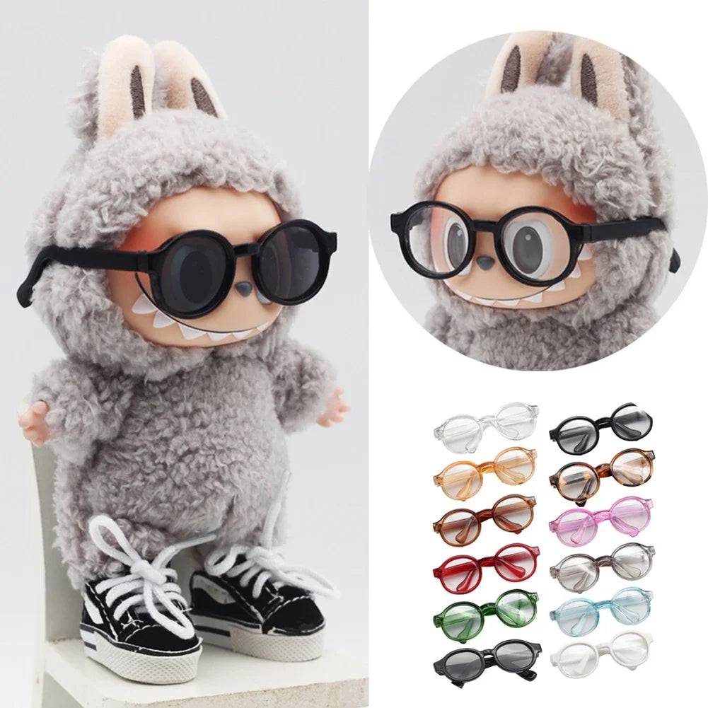 Mini Doll Glasses – 6.5cm Accessory for 15cm Labubu & 1/3 BJD Dolls (11 Colors)