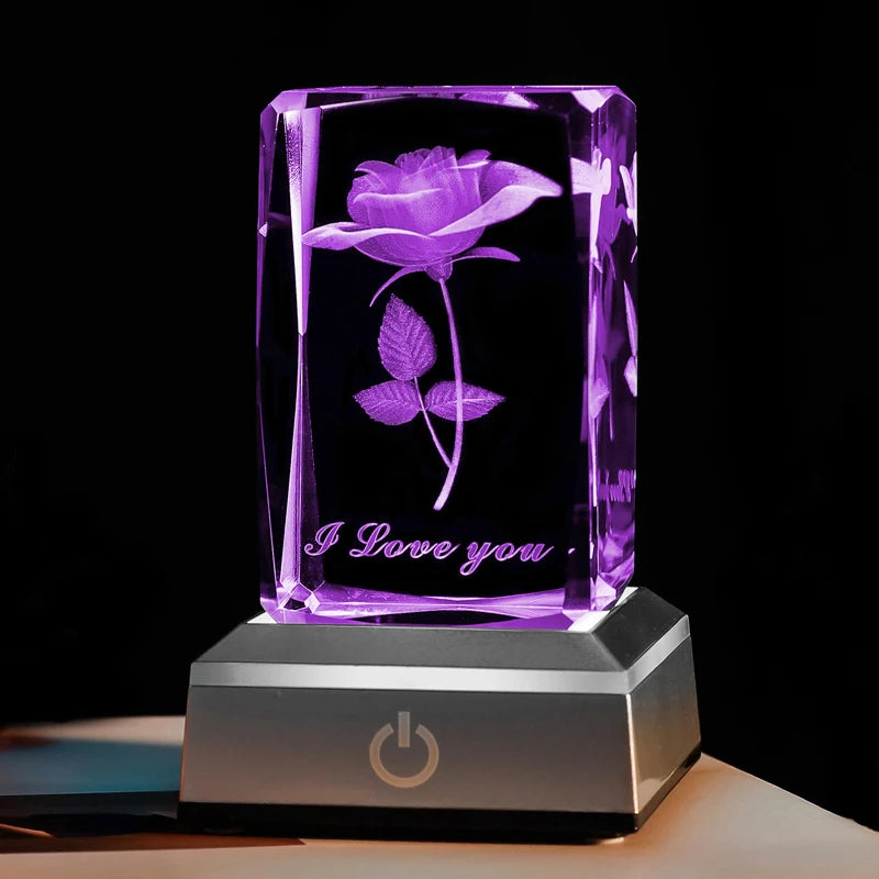🩷 Crystal Elegance™ – Többszínű érintős éjszakai fény romantikus és meghitt pillanatokhoz