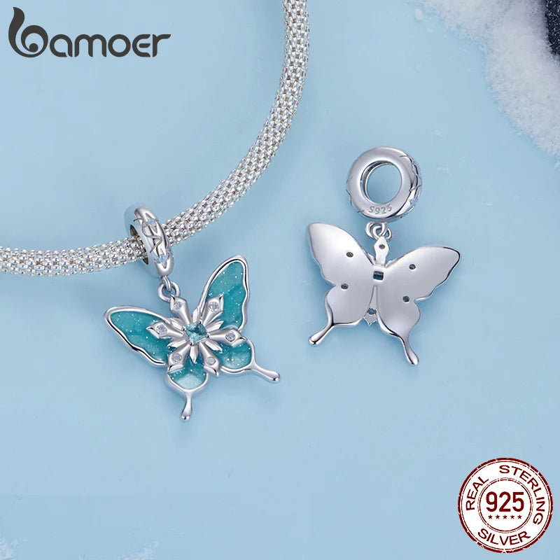 ✨ 925 Silver Winter Charms – ❄️ Snowflake & 🦋 Butterfly | Pandora-Style Bracelet Compatible