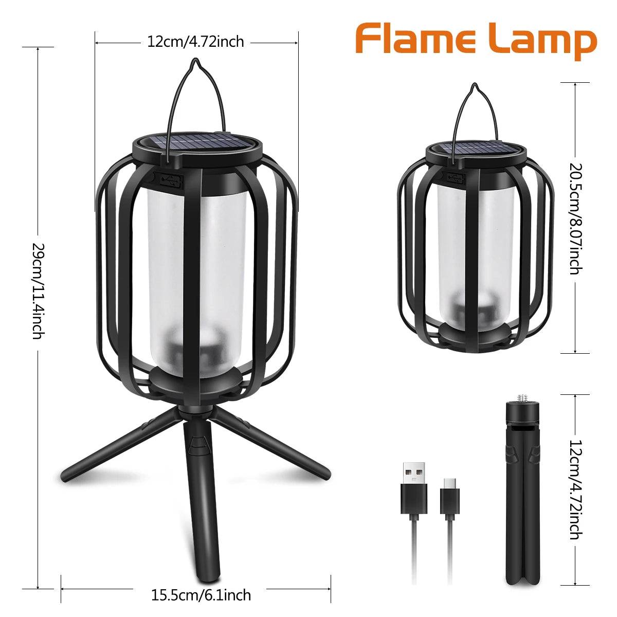🔥 Flickering Firelight Lantern ✨🌧️ Wireless & Weatherproof Magic for Outdoors! 🌲🏕️