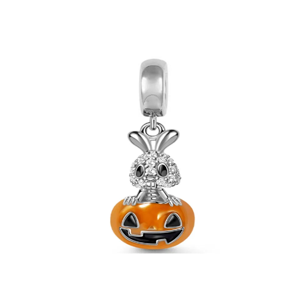 ✨ 925 Silver Halloween Charms – Pumpkin, Witch, Doll, Bone, Mummy & Candy | Pandora-Style Bracelet Compatible