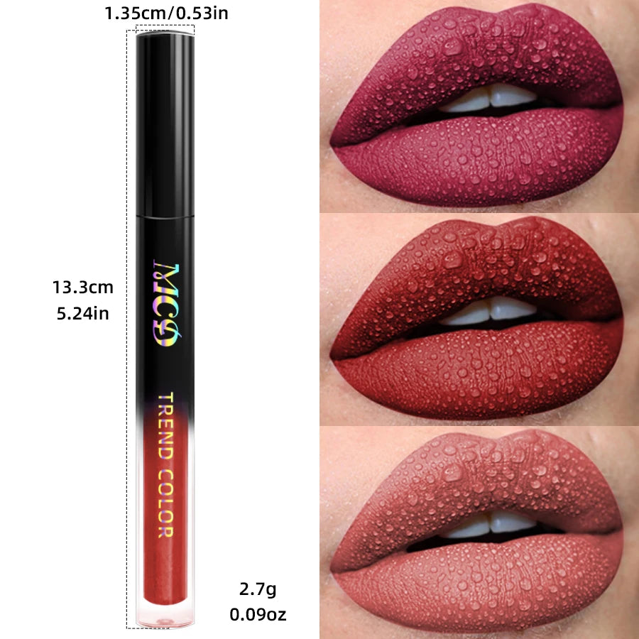 💄 19 Colors Matte Velvet Liquid Lipstick 💋 | Waterproof, Long-Lasting Lip Gloss – Nude, Red, Black & More 🌈