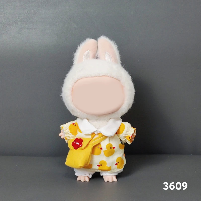 Labubu 17cm Fashion Hoodie – Cute Doll Clothes & Accessories