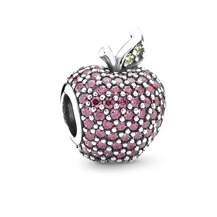 ✨ 925 Silver Fruit Charms – 🍓 Strawberry, 🍒 Cherry, 🍋 Lemon & 🥭 Durian | Pandora-Style Bracelet Compatible