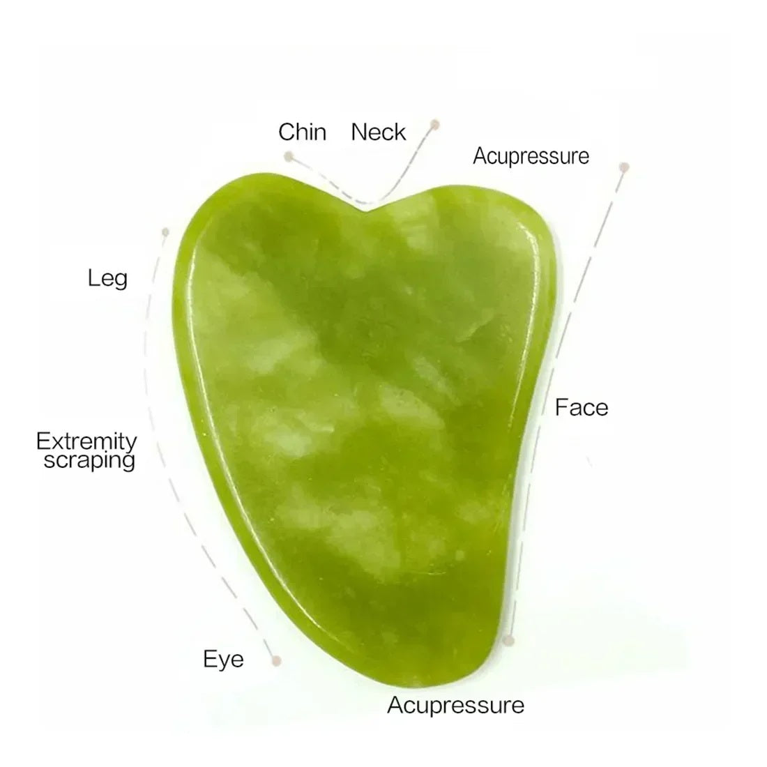 🌿 Jade Roller Massager for Face, Body, Back, Foot Massage - Facial Lifting, Anti-Wrinkle Double-End Gua Sha Jade Stone