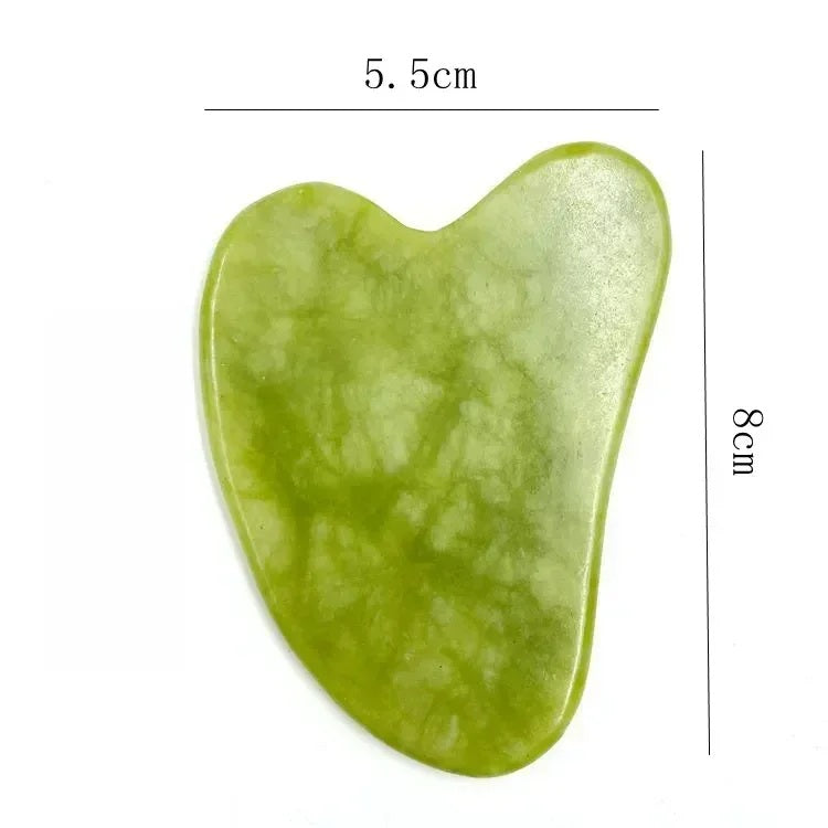 🌿 Jade Roller Massager for Face, Body, Back, Foot Massage - Facial Lifting, Anti-Wrinkle Double-End Gua Sha Jade Stone