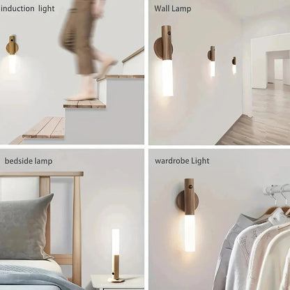 Motion Sensor LED Night Light 💡 Rechargeable USB Cabinet Lamp Wall Mount