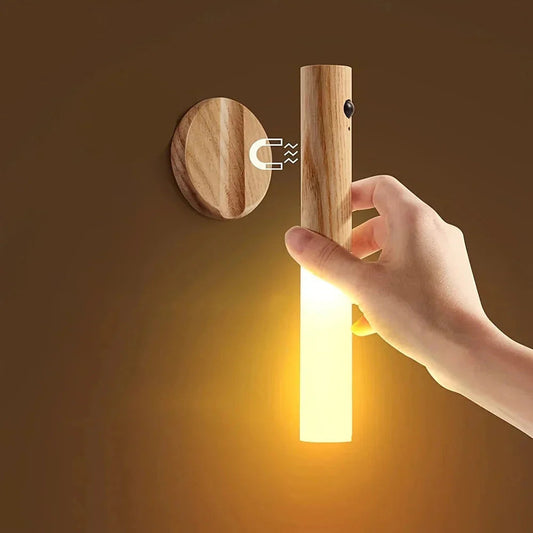 Motion Sensor LED Night Light 💡 Rechargeable USB Cabinet Lamp Wall Mount