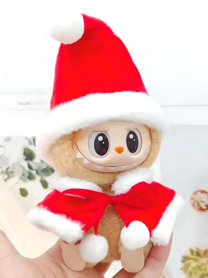 Labubu Christmas Cookie Man Sweater & Hat – Mini Doll Xmas Outfit