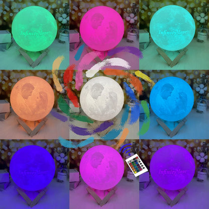 3D Printing Personalized Moon Lamp – Custom Photo & Text Lunar Night Light (USB Rechargeable)