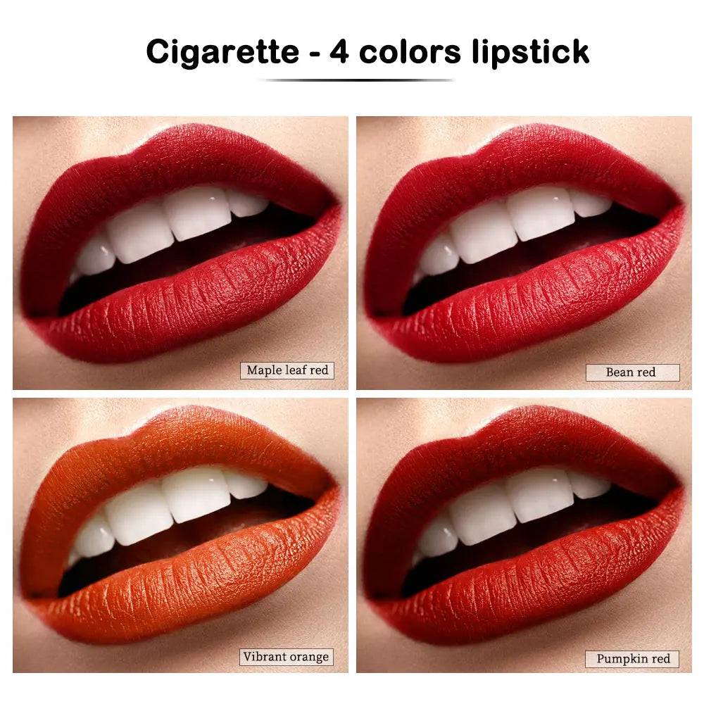💄 Waterproof Matte Lipstick Set – 4 Stunning Reds | Long-Lasting & Creative 💋