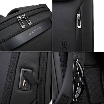 USB Charging Waterproof Laptop Backpack 17" – Travel & Business Bag for Men