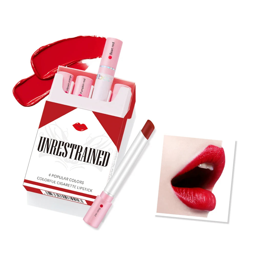 💄 Waterproof Matte Lipstick Set – 4 Stunning Reds | Long-Lasting & Creative 💋