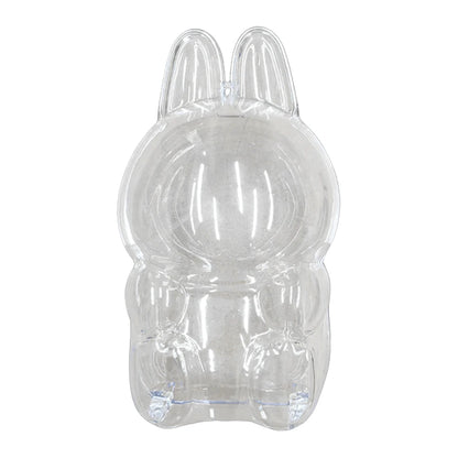 Transparent Protective Cover Dustproof Vinyl Doll Storage Box – Cute Elf Plushie Display Cover for LABUBU Sitting Party Dolls