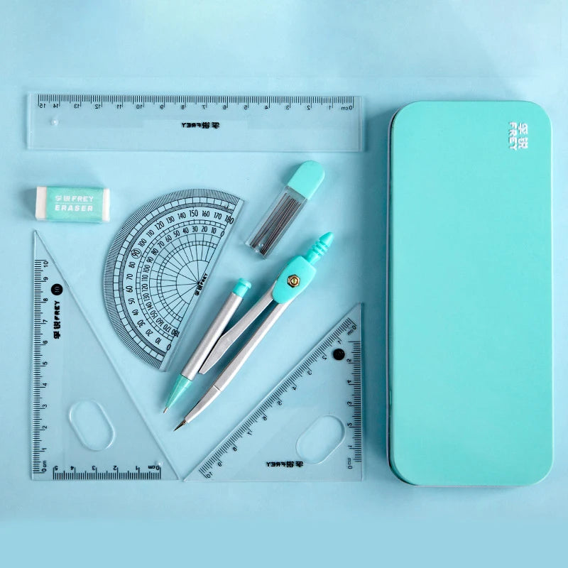 🎓 Multi-function Geometric Drawing Ruler – Transparent