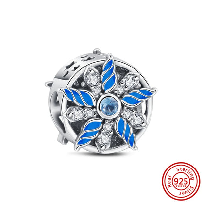 ✨ Winter Charms – ❄️ Snowflake, ⛄ Snowman, 🏠 Snowy House & 🎩 Hat | Pandora-Style Bracelet Compatible