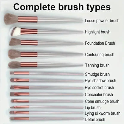Professional Soft Makeup Brush Set – Fluffy Foundation, Powder, Eyeshadow & Blending Brushes