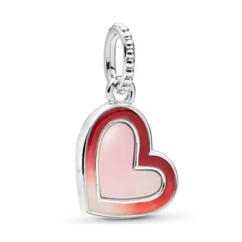 ✨ 925 Silver DIY Charms – 🎈 Hot Air Balloon, 💖 Mother & Daughter Hearts, 💗 Pink Murano Glass | Pandora-Style Bracelet Compatible