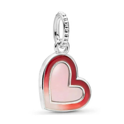 ✨ 925 Silver DIY Charms – 🎈 Hot Air Balloon, 💖 Mother & Daughter Hearts, 💗 Pink Murano Glass | Pandora-Style Bracelet Compatible