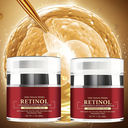 🌟 Advanced Anti-Aging Serum with Retinol, Peptides & Ceramides – Wrinkle Reducer & Deep Hydration