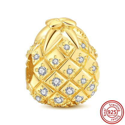 ✨ 925 Silver Gold-Plated Charms – ✨ Sparkling Dangle Beads | Pandora-Style Bracelet Compatible