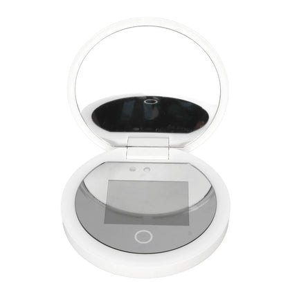 🌞 UV Camera Makeup Mirror with LED Lights – 2X Magnification, Smart Touch, Portable Sun Protection Checker