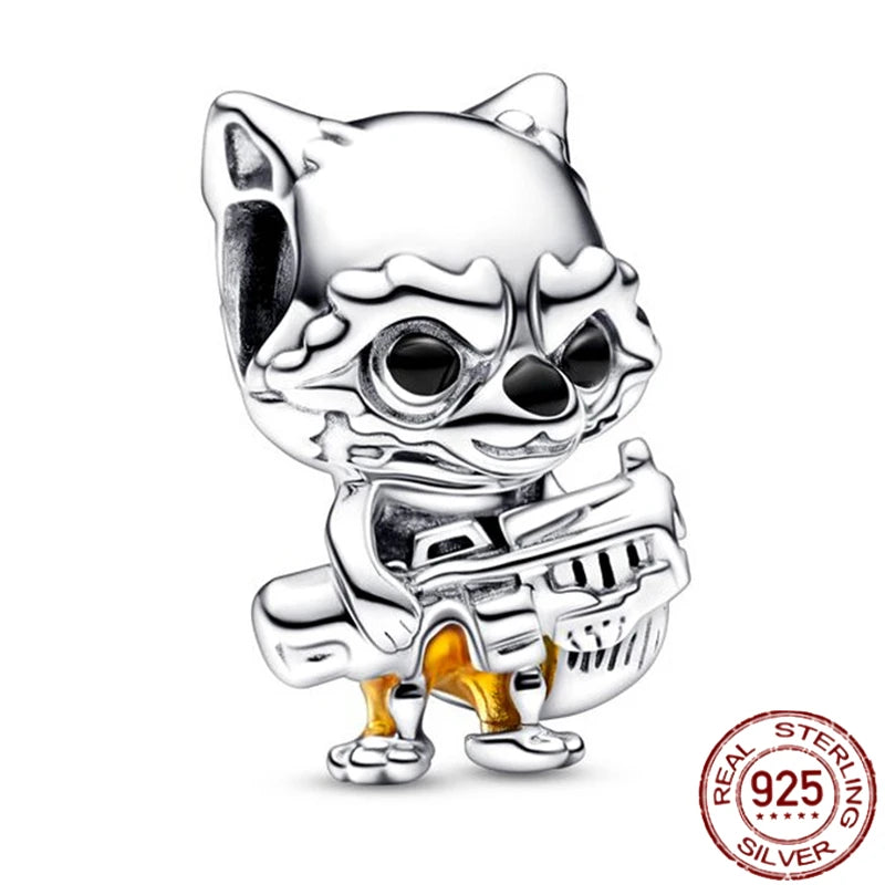 ✨ 925 Silver Marvel Charms – 🕷️ Deadpool & 🐺 Wolverine | Pandora-Style Bracelet Compatible