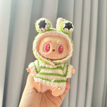 Labubu 17cm Kawaii Plush Doll Outfit – Kpop EXO Pumpkin Set Accessories