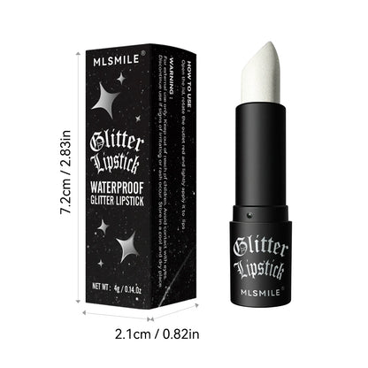 💎 7 Colors Glitter Lipstick – Waterproof Long-Lasting Diamond Pearlescent Metallic Lipstick