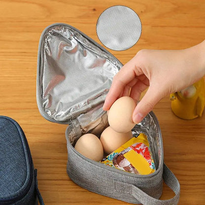 🥪❄️🔺 Triangular Insulation Lunch Bag – Cute Portable Rice Ball Thermal Bag for Students!