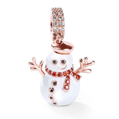 ✨ 925 Silver Christmas Charms – 🍪 Gingerbread, 🦌 Elk & ⛄ Snowman | Pandora-Style Bracelet Compatible