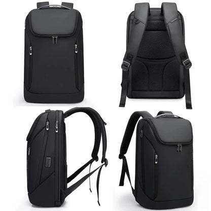 USB Charging Waterproof Laptop Backpack 17" – Travel & Business Bag for Men